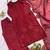 Maroon silk blend embroidered kurta-sets