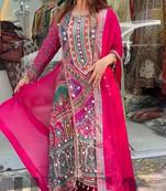 Multicolor georgette printed kurta-sets