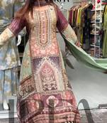 Multicolor georgette printed kurta-sets