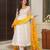 White georgette embroidered kurta-sets