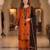 Orange rayon embroidered kurta-sets