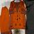 Orange rayon embroidered kurta-sets
