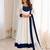 White silk blend plain kurta-sets