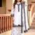 White chanderi embroidered kurta-sets