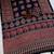 Black Color Ajrakh Print With Mirror Work And Latkan Japan Satin Saree