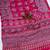 Light Pink Color Ajarakh Print With Mirror Work And Latkan Japan Satin Saree