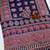 Neavy Blue Color Ajrakh Print With Mirror Work And Latkan Japan Satin Saree