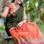 Orange Kanjivaram Silk Half Saree – Traditional Zari Weaving Langa Voni Set For Women's