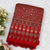 Red Color Ajrakh Print With Mirror Work And Latkan Japan Satin Saree