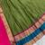 Olive Green Kanjivaram Silk Half Saree – Traditional Zari Weaving Langa Voni Set For Women's