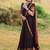 Deep Maroon Kanjivaram Silk Half Saree – Traditional Gold Zari Weaving Langa Voni Set For Women's