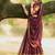 Deep Maroon Kanjivaram Silk Half Saree – Traditional Gold Zari Weaving Langa Voni Set For Women's