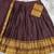 Deep Maroon Kanjivaram Silk Half Saree – Traditional Gold Zari Weaving Langa Voni Set For Women's