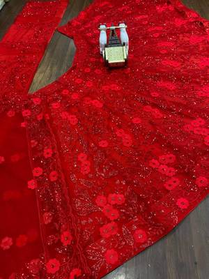 RED SOFT BUTTERFLY EMBROIDERY  4