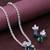 Western party wear silver plated chain pendant set
