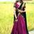 Wine & Black Kanjivaram Silk Half Saree – Traditional Zari Weaving Langa Voni Set For Women's