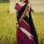 Wine & Black Kanjivaram Silk Half Saree – Traditional Zari Weaving Langa Voni Set For Women's