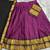 Wine & Black Kanjivaram Silk Half Saree – Traditional Zari Weaving Langa Voni Set For Women's