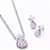 Western party wear silver plated chain pendant set