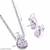 Western party wear silver plated chain pendant set