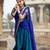 Rama Blue & Royal Blue Kanjivaram Silk Half Saree – Traditional Gold Zari Weaving Langa Voni Set For Women's