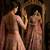 PINK FAUX GEORGETTE PARTY WEAR EMBROIDERY LEHENGA CHOLI 