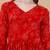 Red bandhani print mirror work rayon a-line kurta