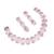 Baby pink ad stone rhodium-plated necklace set with earrings