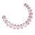 Baby pink ad stone rhodium-plated necklace set with earrings