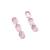 Baby pink ad stone rhodium-plated necklace set with earrings