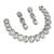 White ad stone rhodium-plated necklace set with earrings