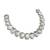 White ad stone rhodium-plated necklace set with earrings