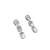 White ad stone rhodium-plated necklace set with earrings