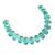 Pista green ad stone rhodium-plated necklace set with earrings