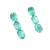 Pista green ad stone rhodium-plated necklace set with earrings
