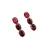 Ruby ad stone rhodium-plated necklace set with earrings