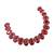 Ruby ad stone rhodium-plated necklace set with earrings