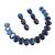 Blue ad stone rhodium-plated necklace set with earrings