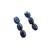 Blue ad stone rhodium-plated necklace set with earrings