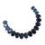Blue ad stone rhodium-plated necklace set with earrings