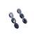 Purple ad stone rhodium-plated necklace set with earrings
