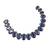 Purple ad stone rhodium-plated necklace set with earrings