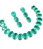 Rama green ad stone rhodium-plated necklace set with earrings