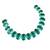 Rama green ad stone rhodium-plated necklace set with earrings