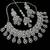 Baby pink rhodium-plated agate stone necklace set with earrings & maang tikka