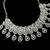 Baby pink rhodium-plated agate stone necklace set with earrings & maang tikka