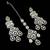Baby pink rhodium-plated agate stone necklace set with earrings & maang tikka