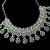 Pista rhodium-plated agate stone necklace set with earrings & maang tikka