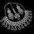 Purple rhodium-plated agate stone necklace set with earrings & maang tikka