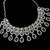 Purple rhodium-plated agate stone necklace set with earrings & maang tikka